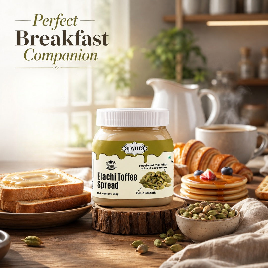 Apyura Elachi Toffee Spread – Rich & Smooth Cardamom Milk Spread