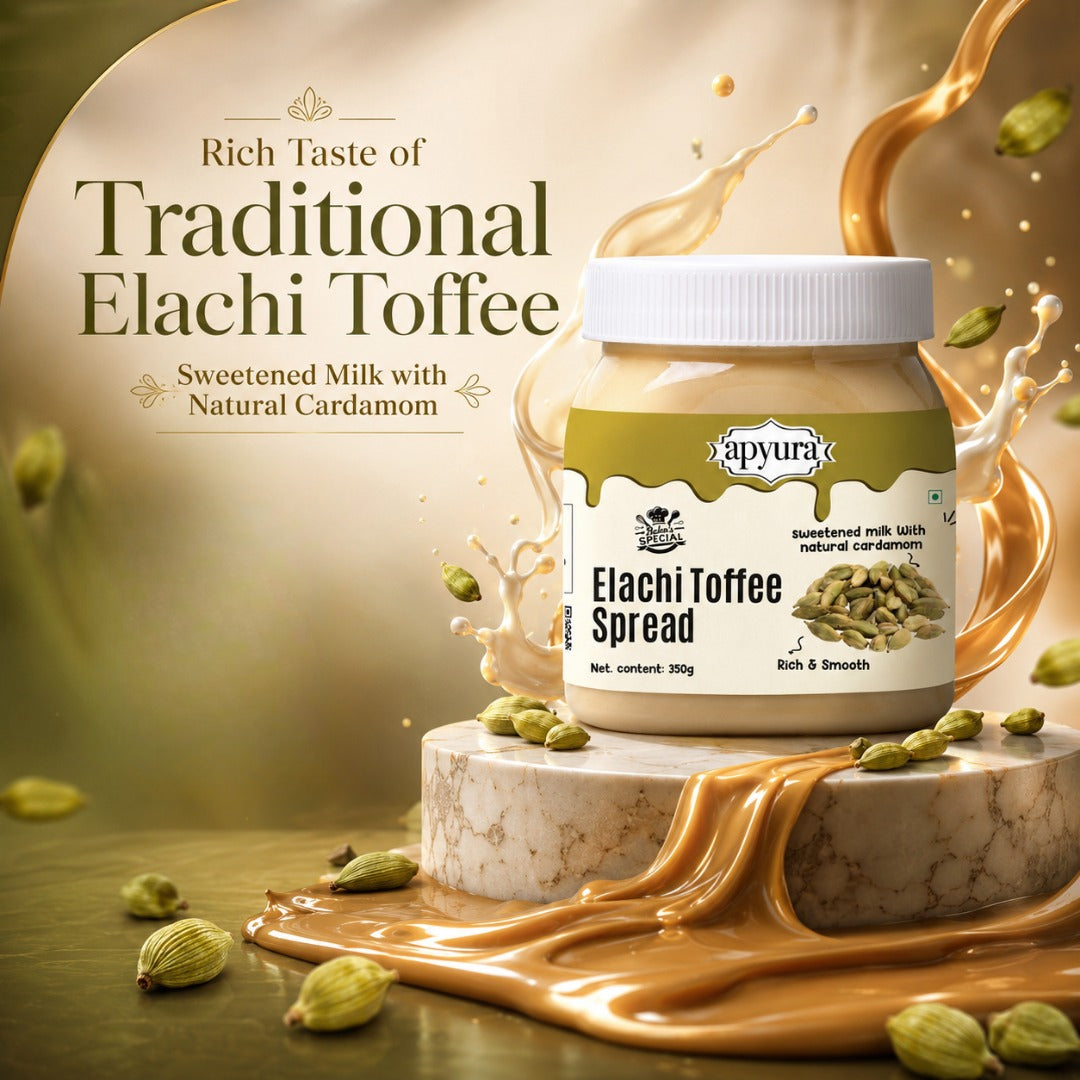 Apyura Elachi Toffee Spread – Rich & Smooth Cardamom Milk Spread
