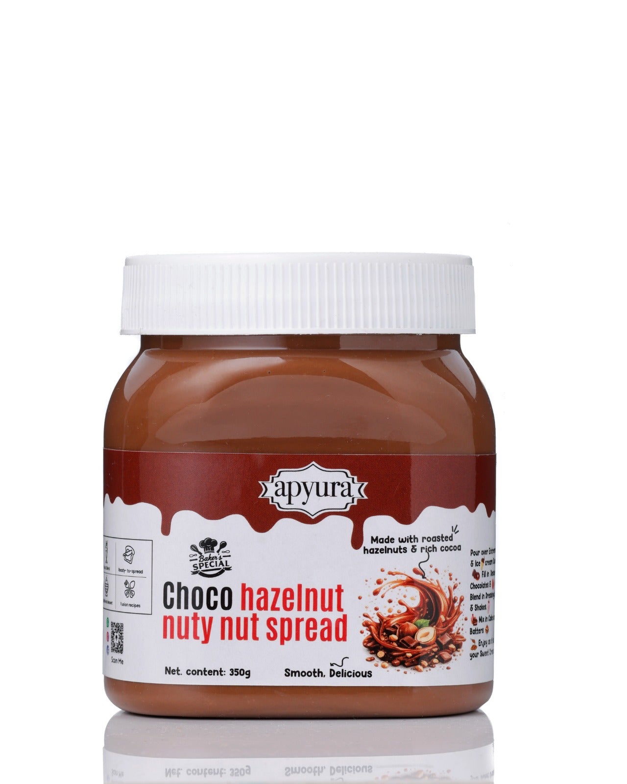 Apyura Choco Hazelnut Filling – Nutty Nut Spread 1KG | Rich Creamy Hazelnut Cocoa Spread for Desserts, Bakery & Snacks | Smooth & Delicious