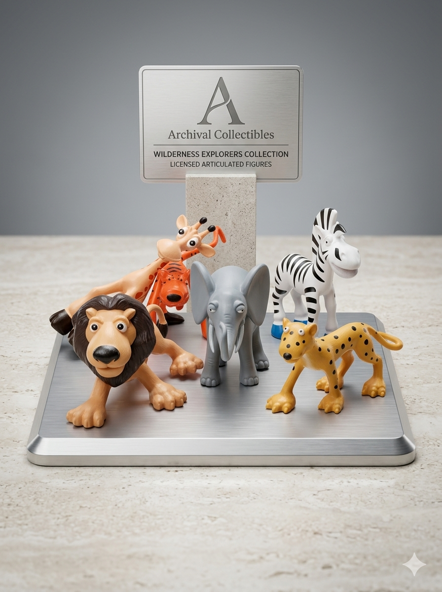 Wild Animals Mini Figurine Set – 6 Piece