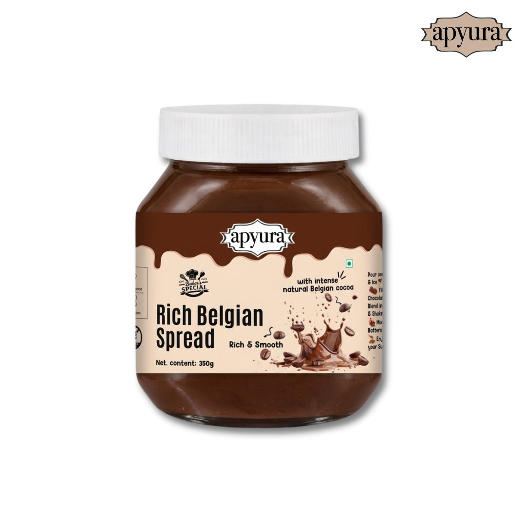 Apyura Rich Belgian Chocolate Spread & Filling –| Premium Cocoa Indulgence for Cakes, Desserts & Beverages