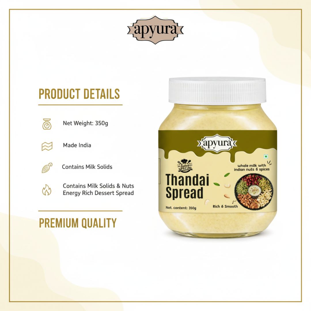 Apyura Thandai Spread & Filling –| Traditional Indian Festive Flavour for Desserts, Mithai & Beverages