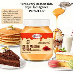 Kesar Apyura Kesar Mastani Spread & Filling –| Royal Saffron Milkshake Flavour for Cakes, Desserts & Beverages
