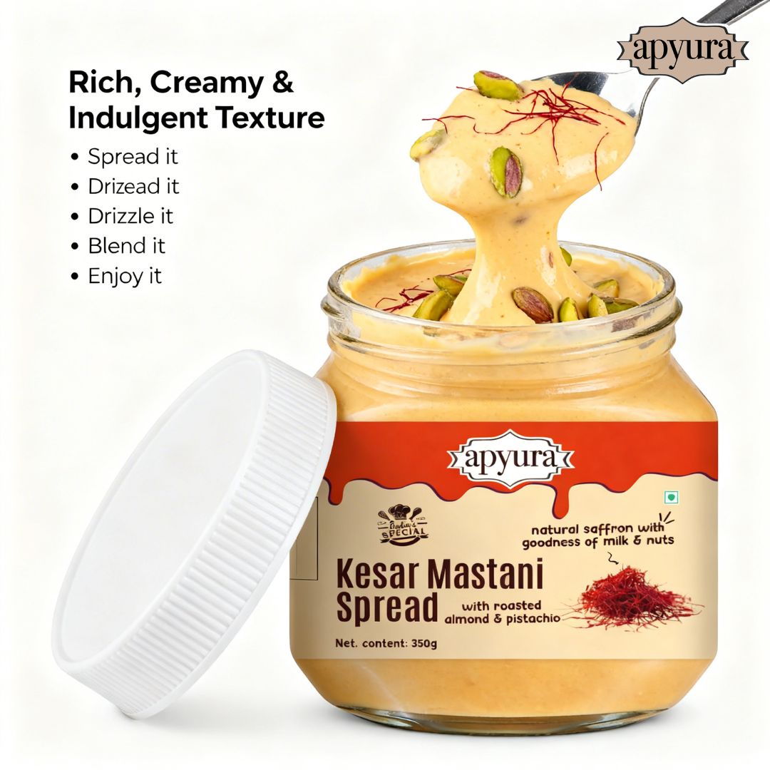 Kesar Apyura Kesar Mastani Spread & Filling –| Royal Saffron Milkshake Flavour for Cakes, Desserts & Beverages