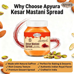 Kesar Apyura Kesar Mastani Spread & Filling –| Royal Saffron Milkshake Flavour for Cakes, Desserts & Beverages