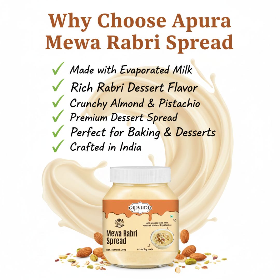 Apyura Mewa Rabri with Nuts Spread & Filling –| Rich Indian Dessert Flavour for Cakes, Sweets & Beverages