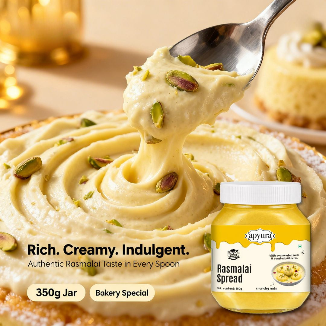 Apyura Rasmalai With Nuts Spread & Filling  | Classic Indian Dessert Flavour for Cakes, Mithai & Beverages