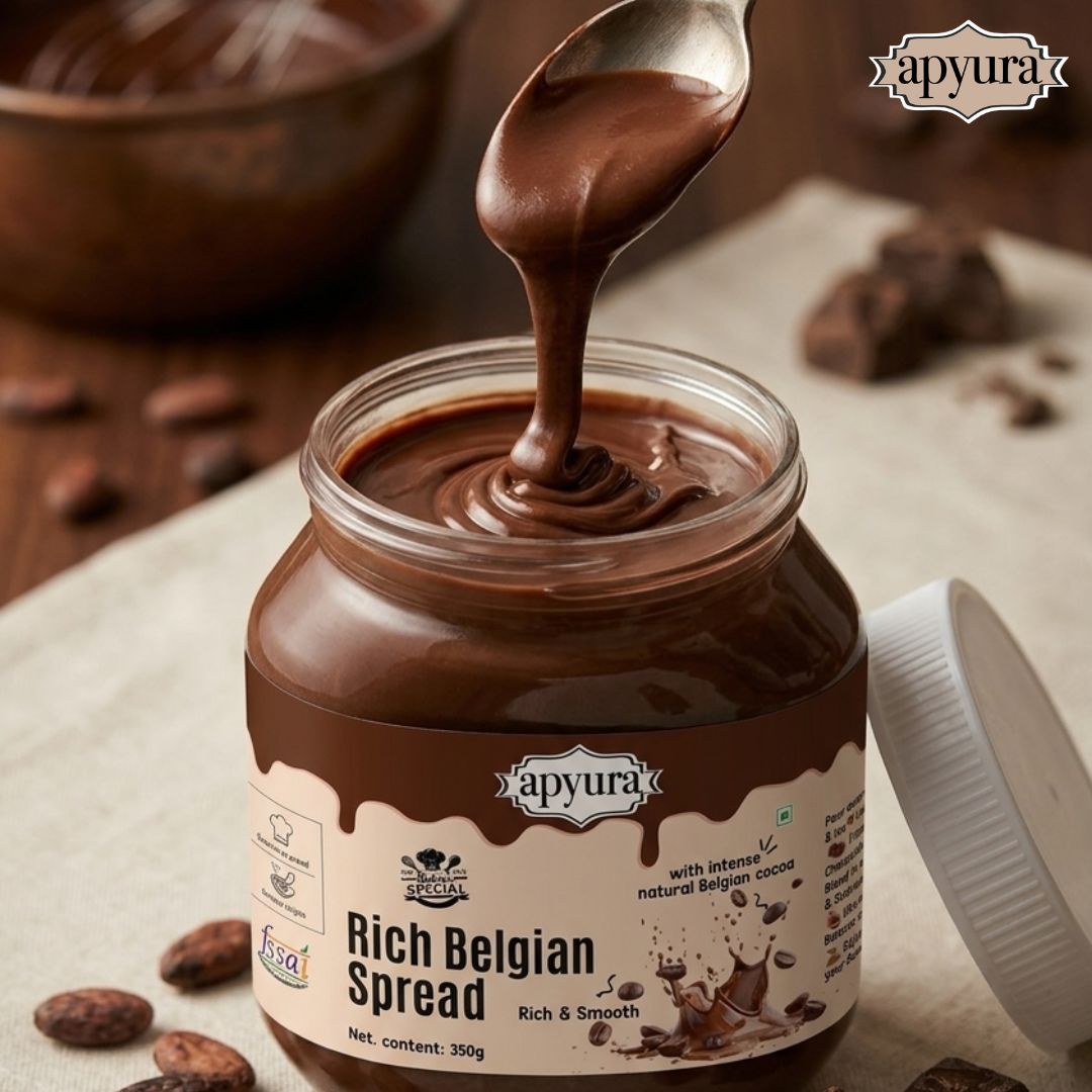Apyura Rich Belgian Chocolate Spread & Filling –| Premium Cocoa Indulgence for Cakes, Desserts & Beverages