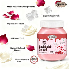 Apyura Rooh Gulab Spread & Filling | Premium Rose Flavoured Dessert Spread