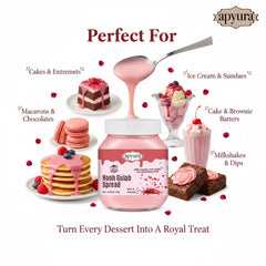 Apyura Rooh Gulab Spread & Filling | Premium Rose Flavoured Dessert Spread