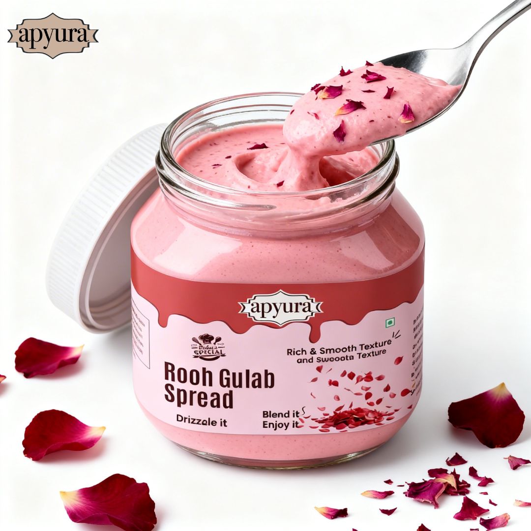 Apyura Rooh Gulab Spread & Filling –| Refreshing Rose Flavour for Desserts, Mithai & Beverages