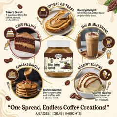 Apyura Filter Coffee Spread & Filling –| Authentic South Indian Coffee Flavour for Cakes, Desserts & Beverages