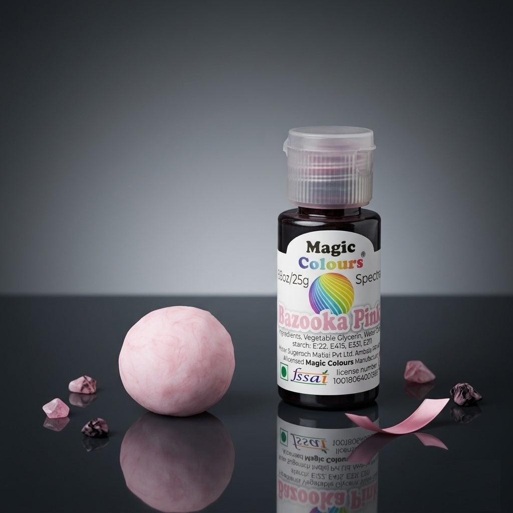 Magic Colours Spectral Gel Food Colour – Bazooka Pink, 25g | Highly Concentrated Edible Gel Colour for Cakes, Fondant, Buttercream & Icing
