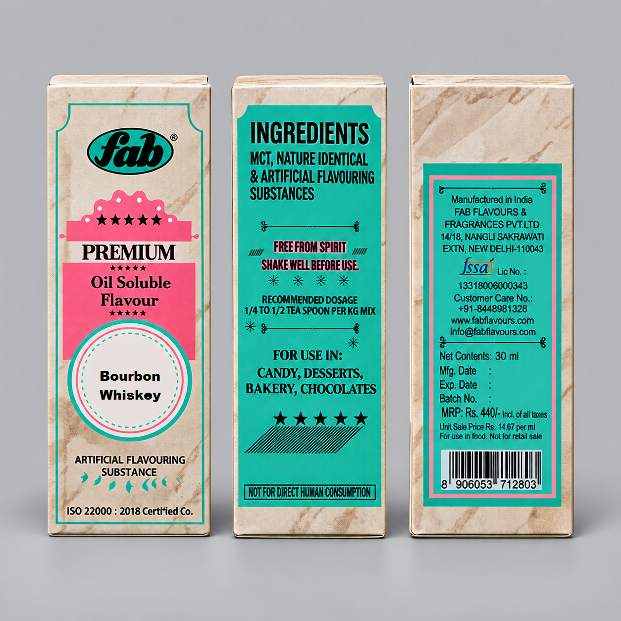 FAB Premium Bourbon Whiskey Style Oil Soluble Flavour