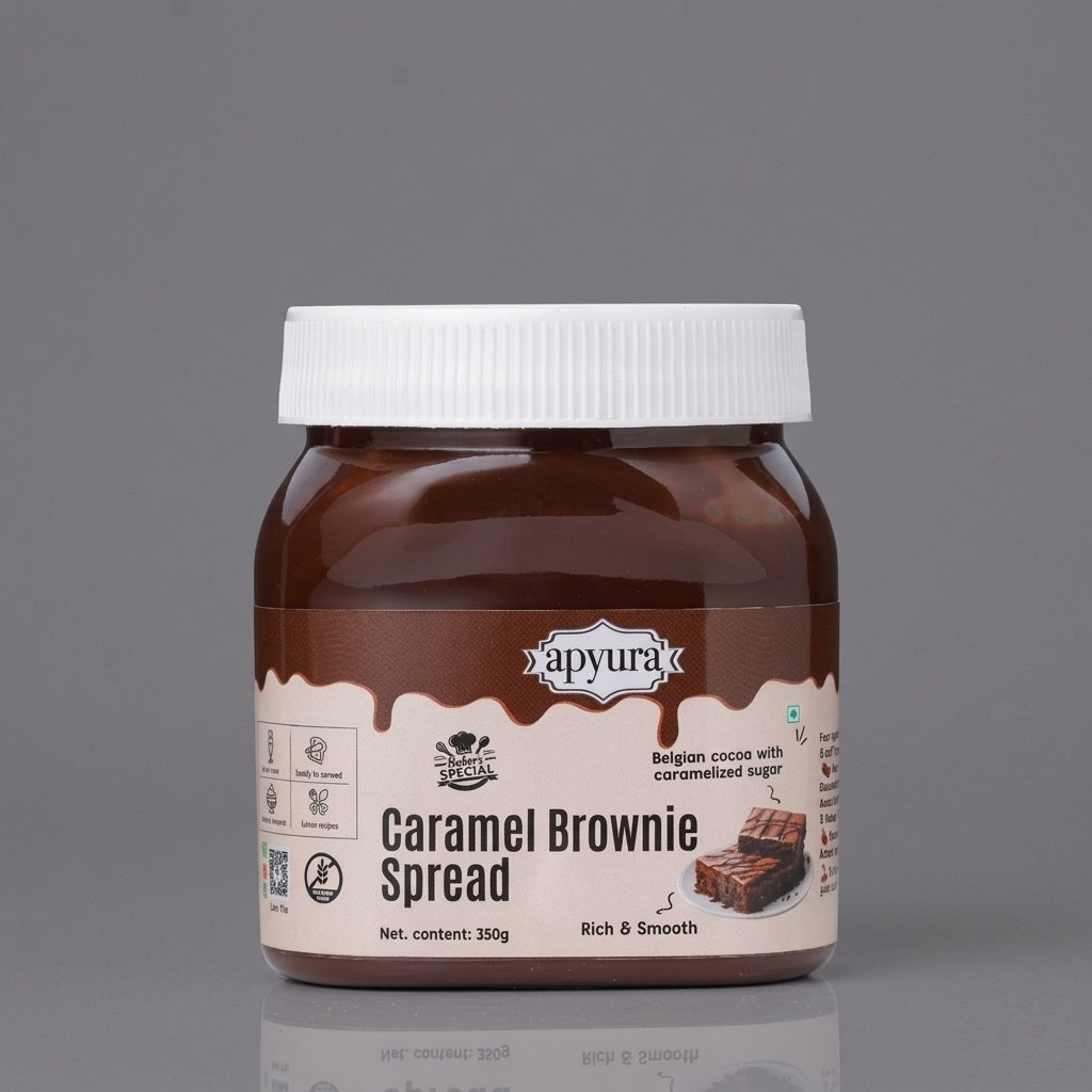 Apyura Caramel Brownie Spread & Filling | Chocolate Caramel Dessert Spread