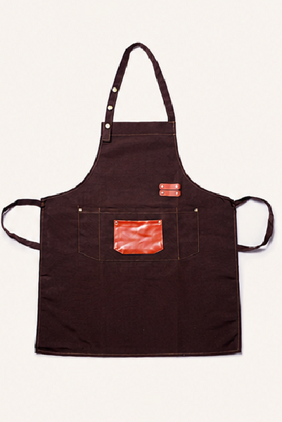 Dark Brown Kitchen Apron | Baking Cart