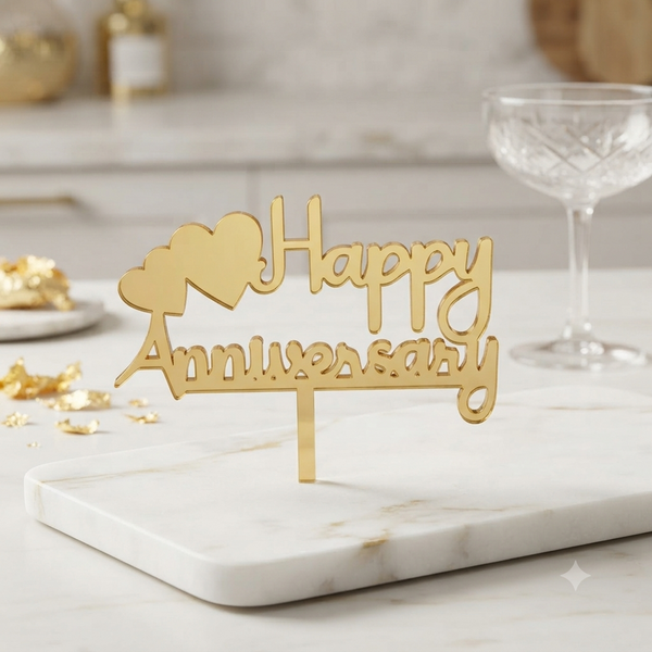 Heart Balloon Acrylic Cake Topper