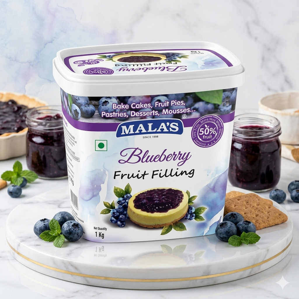 Mala's Blueberry Fruit Filling 1 Kg