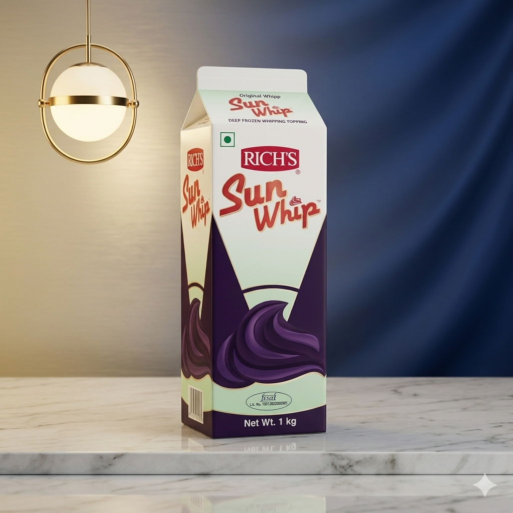 Rich’s Sun Whip 1kg – Deep Frozen Whipping Topping for Cakes & Desserts