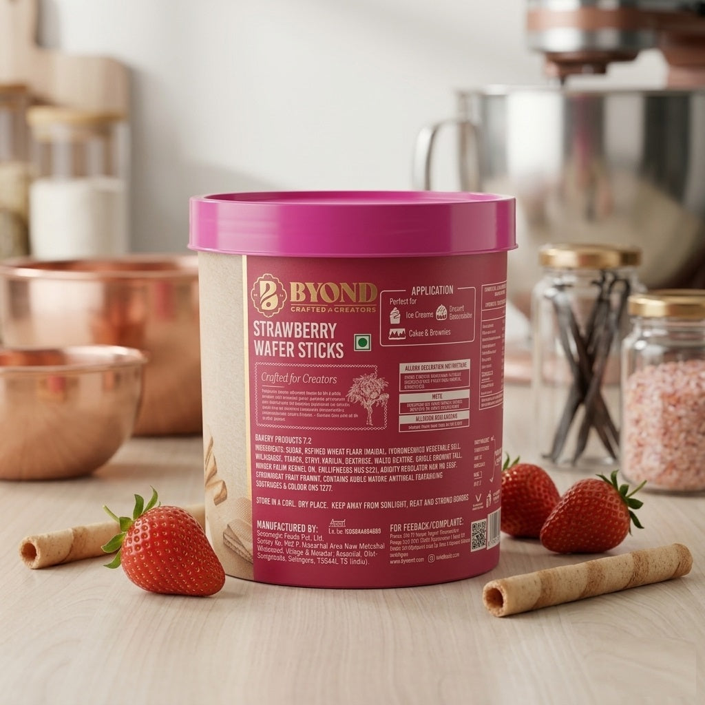 Beyond Strawberry Wafer Sticks (250Grams)
