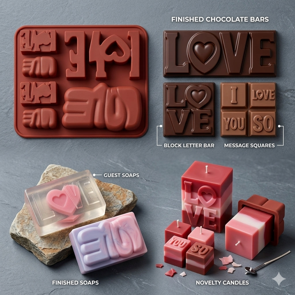 Silicone "LOVE" Chocolate Mold Tray