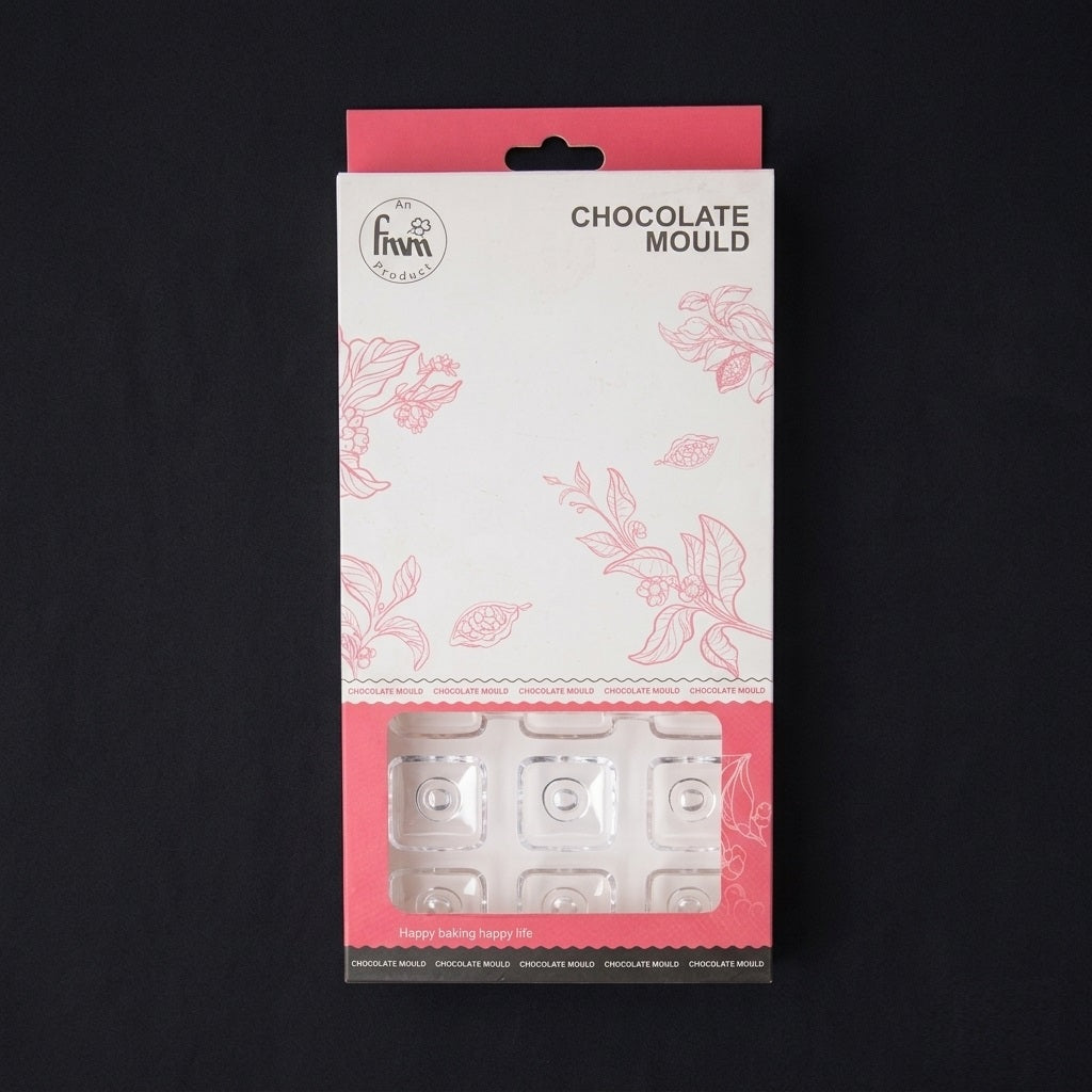Premium Polycarbonate Square Chocolate Mold (18 Cavity)