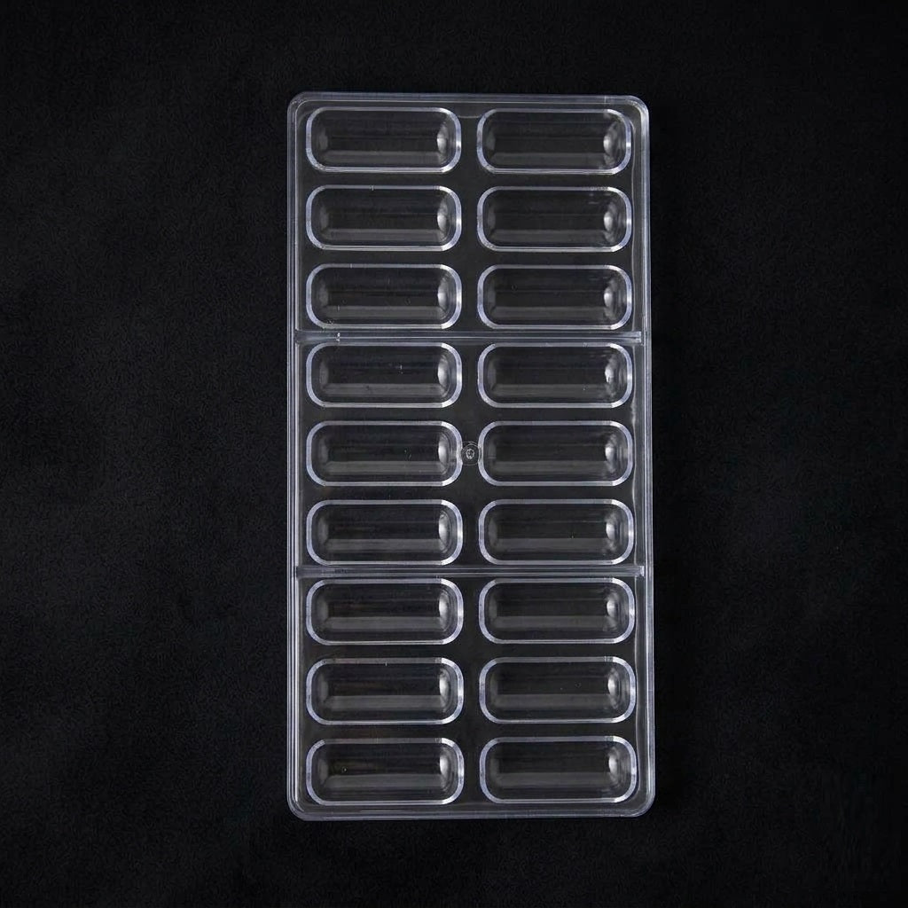 Premium Polycarbonate Rectangle Chocolate Mold (18 Cavity)