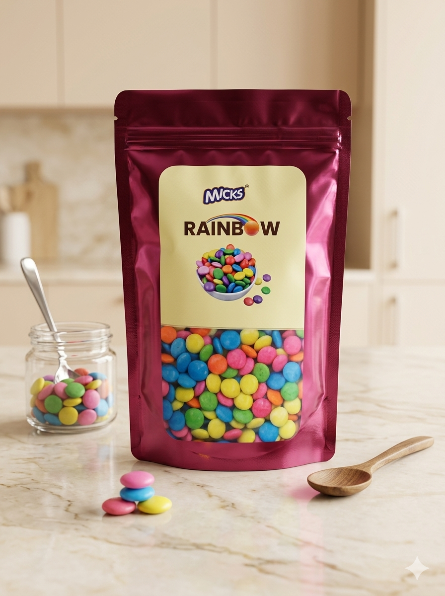 Micks Rainbow Colourful Candy Topping – Vibrant Cake & Dessert Decoration