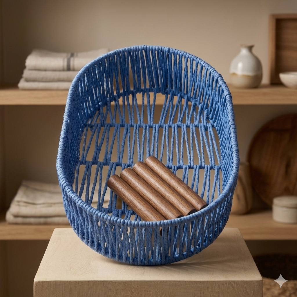 Premium Oval Wicker Gift Basket | Decorative Hamper Basket for Gifting & Home Décor