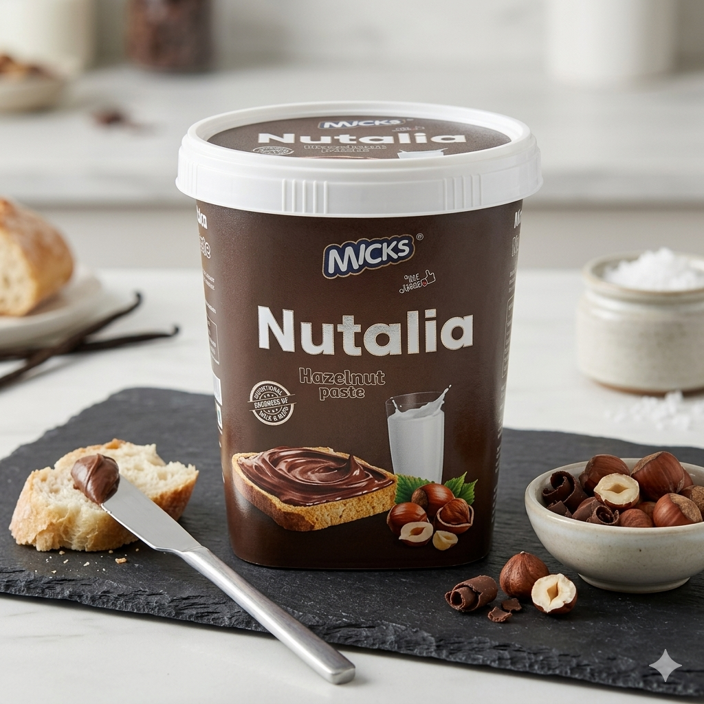 Micks Nutalia Hazelnut Paste – Rich Hazelnut Chocolate Paste for Cakes, Desserts & Bakery