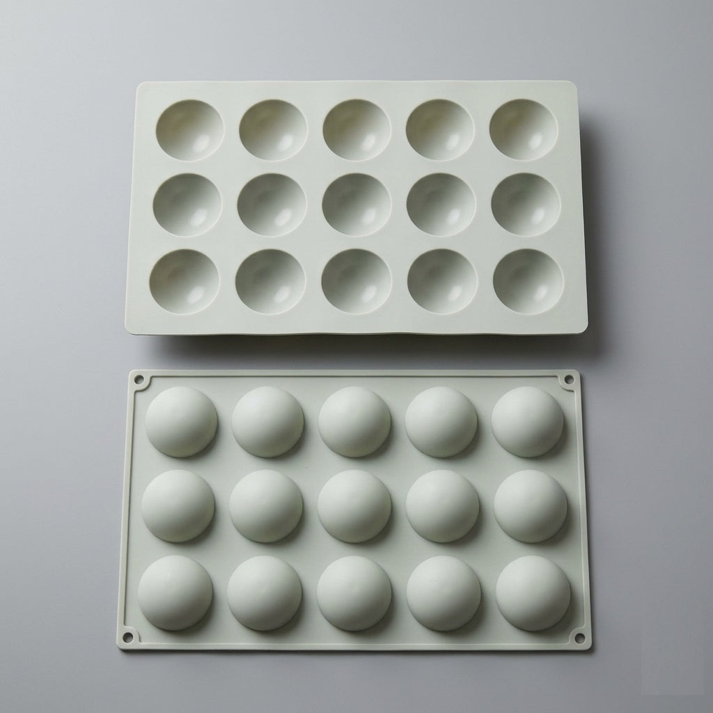 The Confectioner's Collection Premium Semi-Sphere Silicone Mold – 15-Cavity