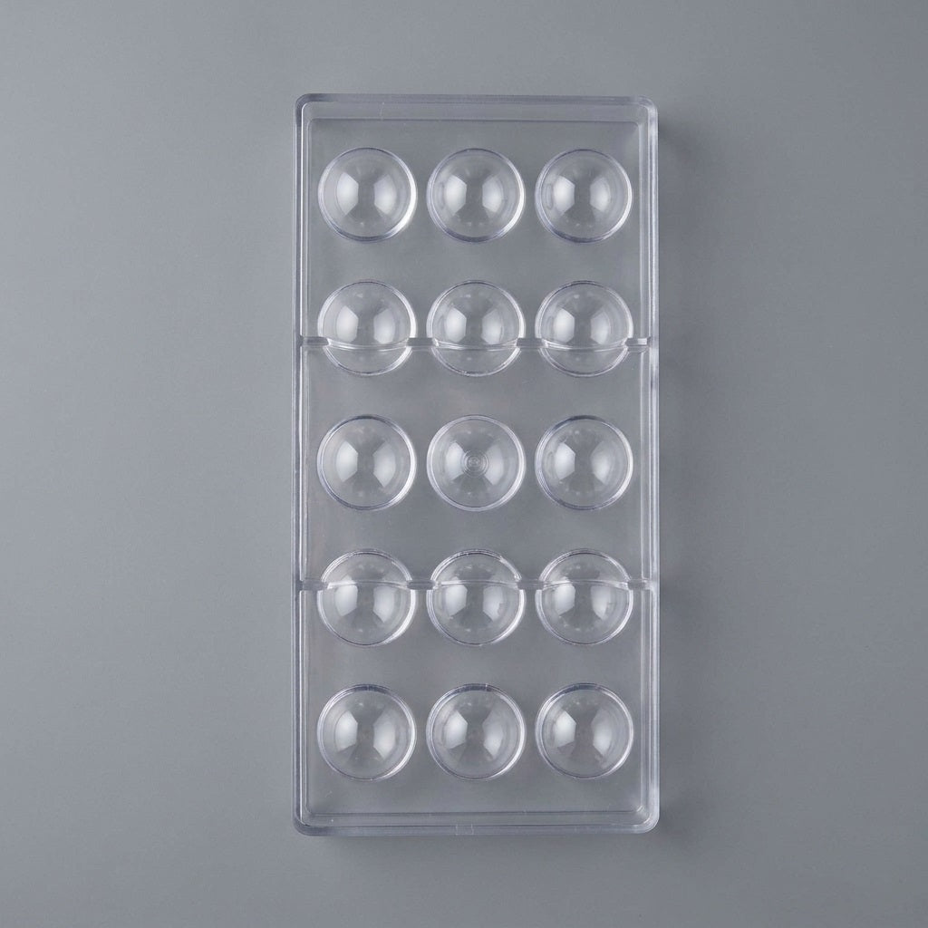 Premium Polycarbonate Half Sphere Chocolate Mold (15 Cavity)