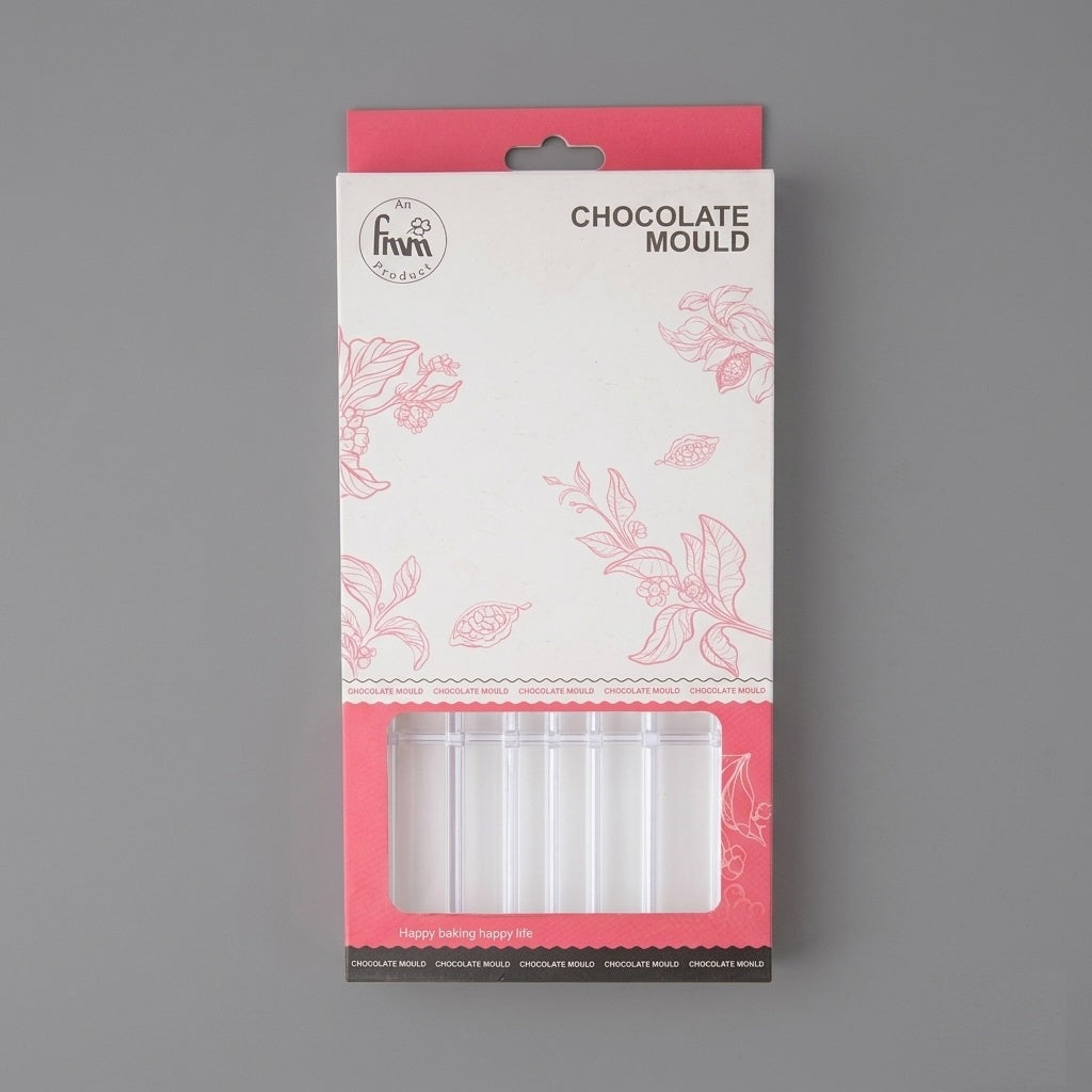 Premium Polycarbonate Chocolate Bar Mold (6 Cavity)