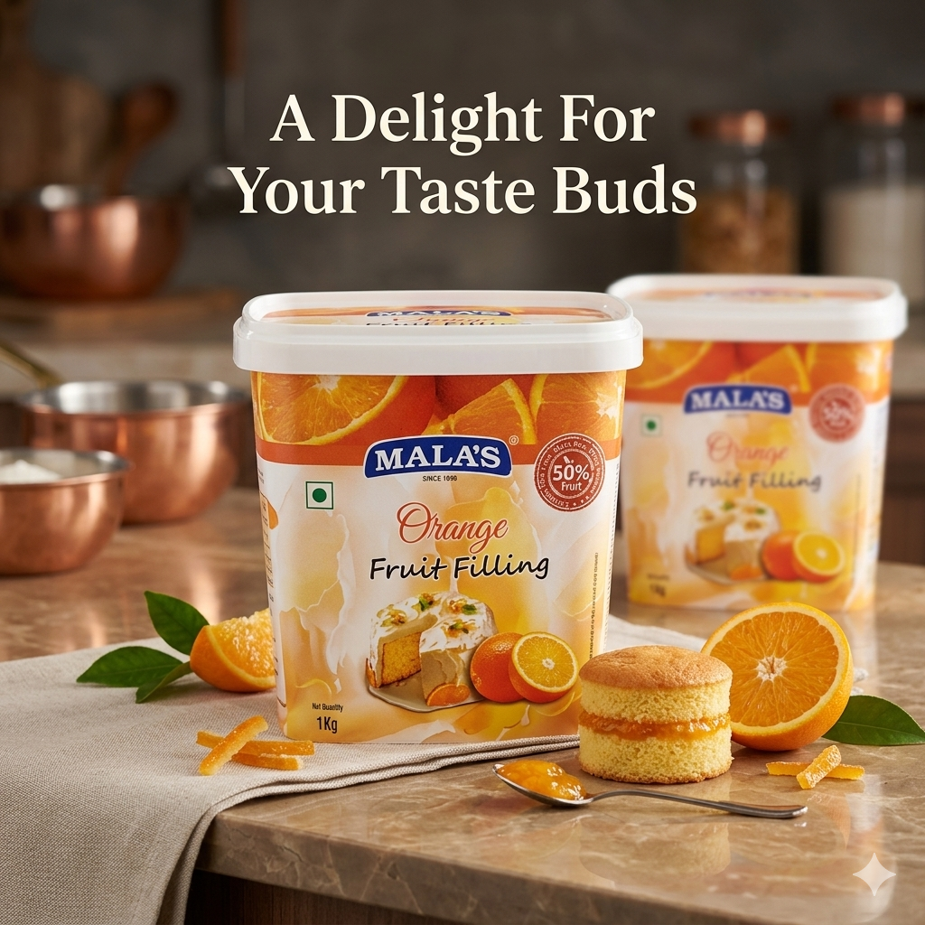 Mala’s Orange Fruit Filling 1kg – Premium Orange Fruit Filling