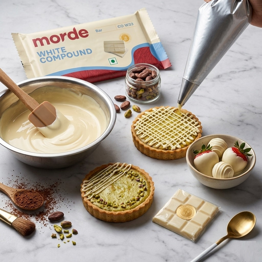 Morde White Compound Chocolate Bar CO W33 500g