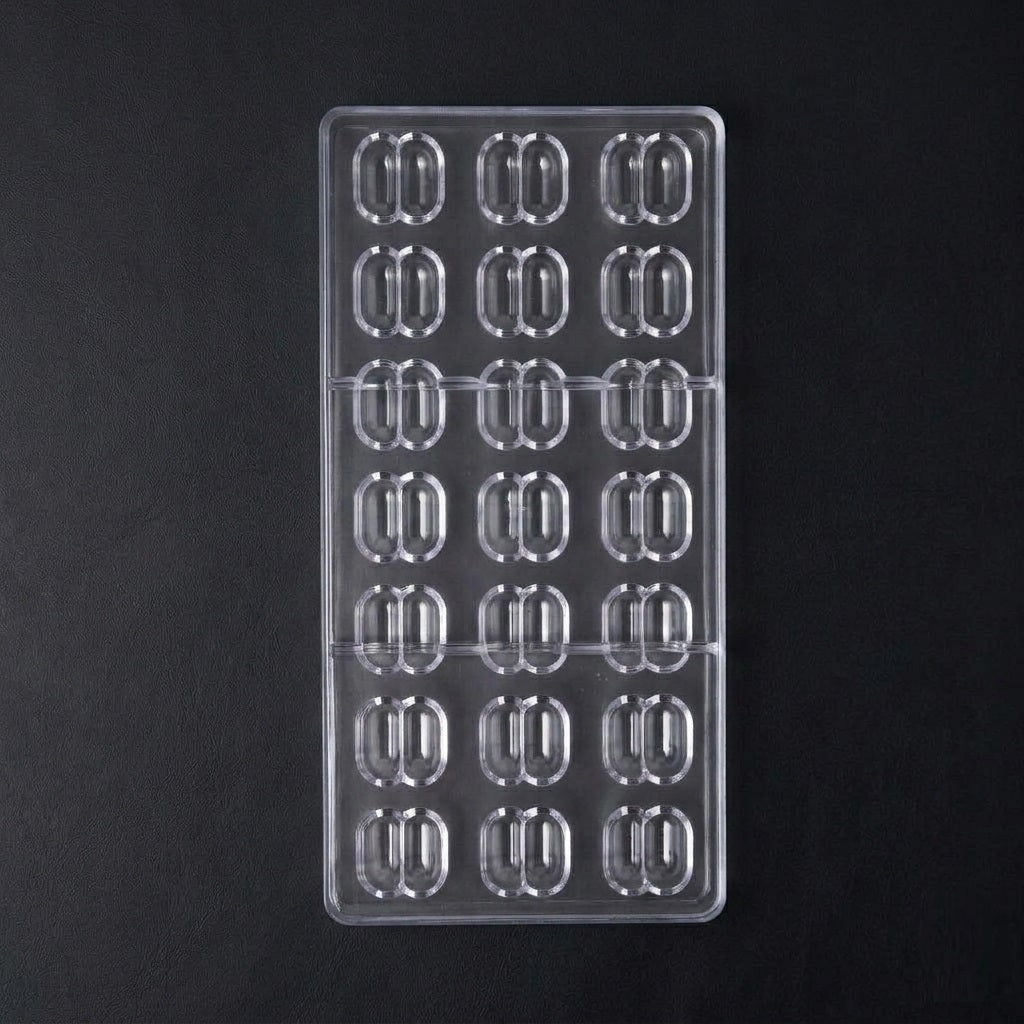Premium Polycarbonate Coffee Bean Chocolate Mold (21 Cavity)