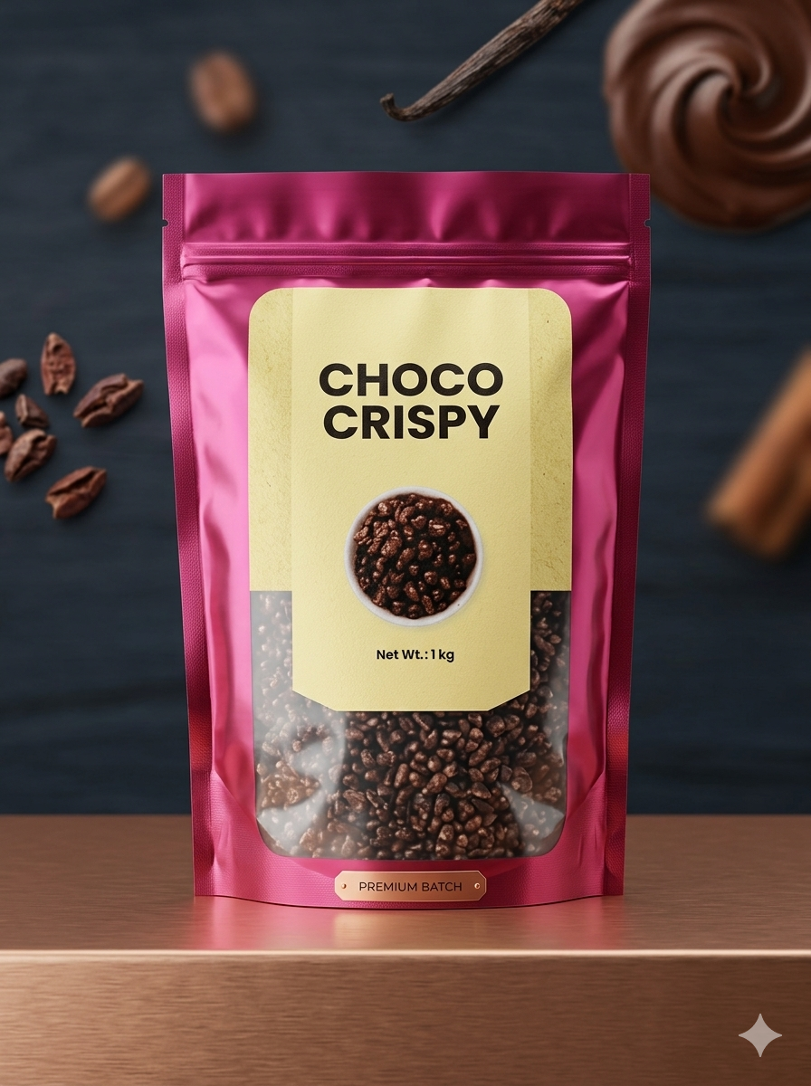 Premium Choco Crispy Chocolate Crunch – Crispy Chocolate-Coated Cereal, 1 kg