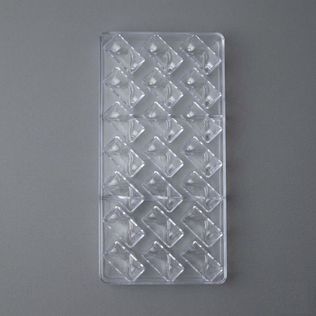 Premium Polycarbonate Diamond Rectangle Chocolate Mold (18 Cavity)