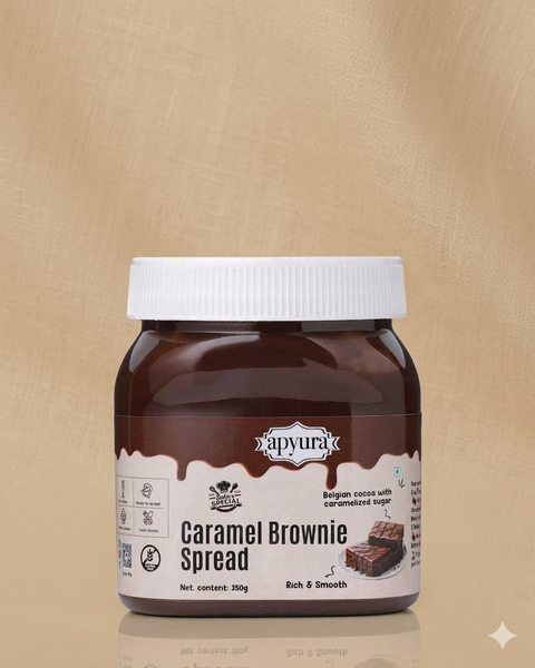 Apyura Caramel Brownie Spread & Filling | Chocolate Caramel Dessert Spread