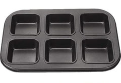 6 Cup Non-Stick Square Muffin Baking Tray