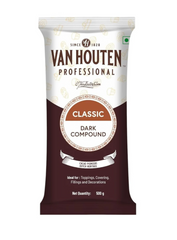 Van Houten Classic Dark Compound Chocolate Slab 500g | Dark Chocolate Compound for Baking & Desserts