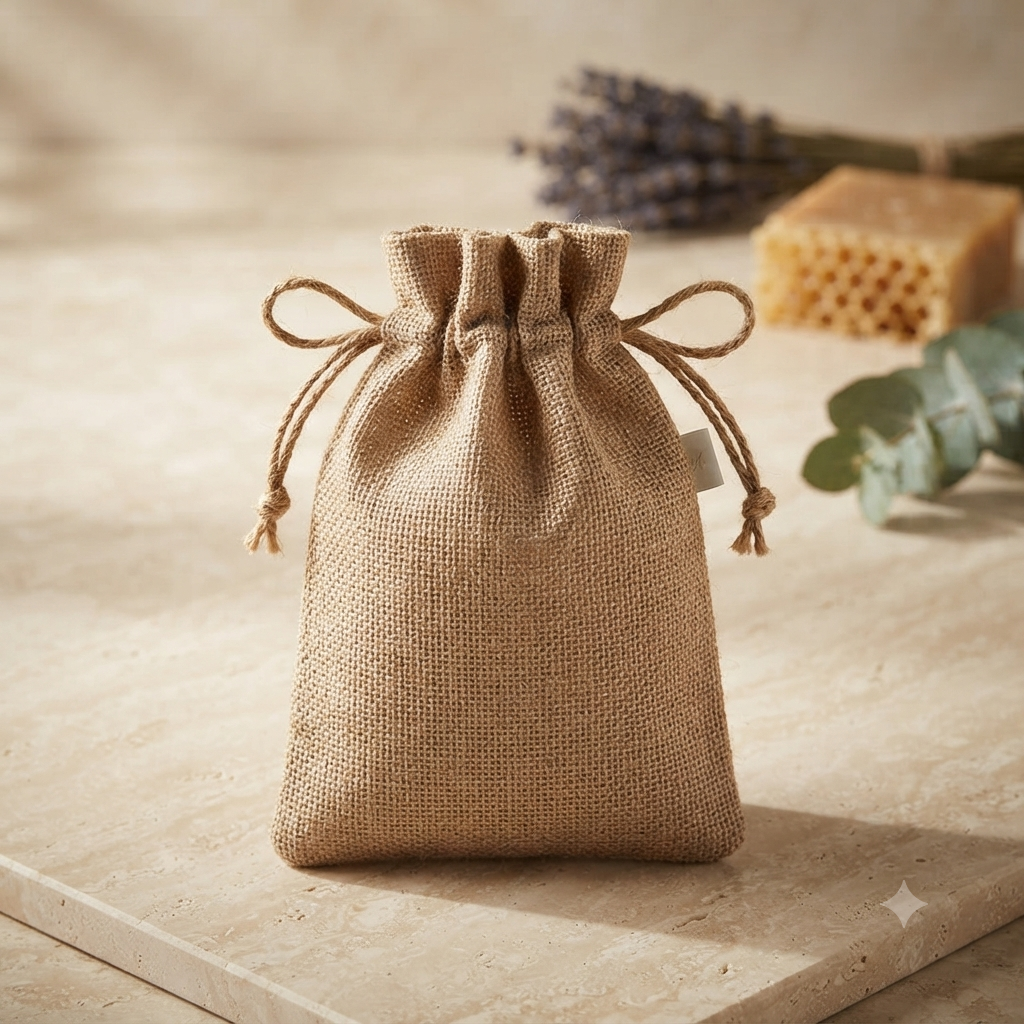 Premium Natural Jute Drawstring Potli Bag