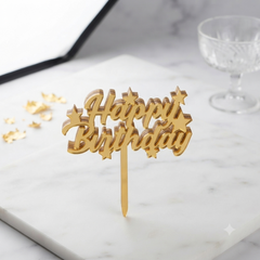 Layered Star Acrylic Cake Topper