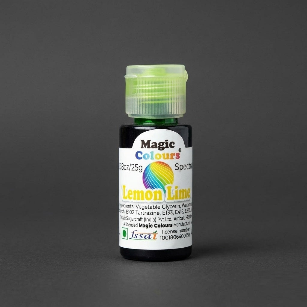 Magic Colours Spectral Gel Food Colour – Lemon Lime, 25g | Highly Concentrated Edible Gel Colour for Cakes, Fondant, Buttercream & Icing