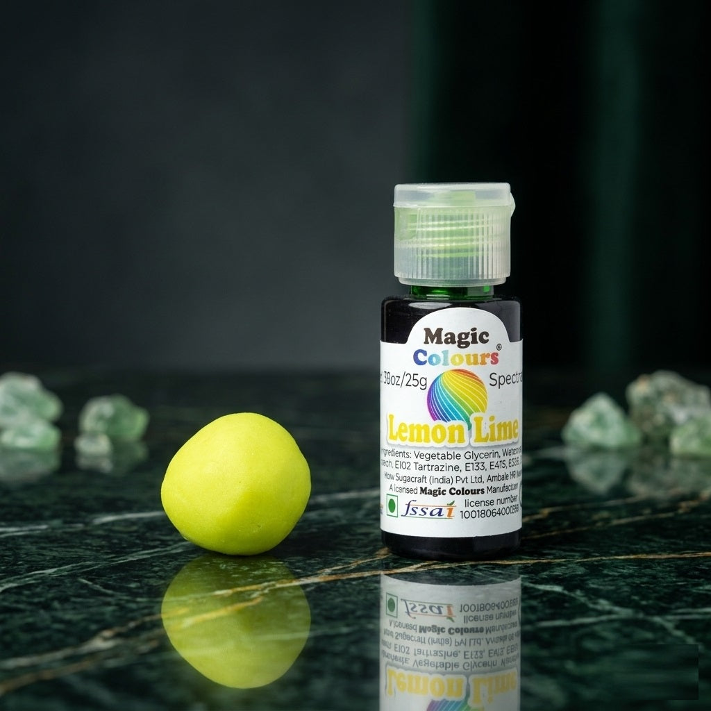 Magic Colours Spectral Gel Food Colour – Lemon Lime, 25g | Highly Concentrated Edible Gel Colour for Cakes, Fondant, Buttercream & Icing