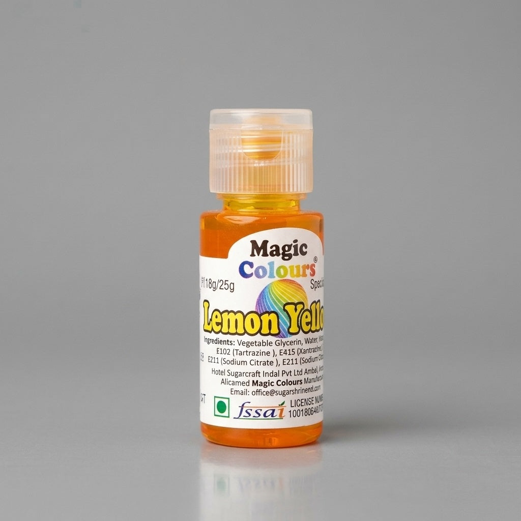 Magic Colours Spectral Gel Food Colour – Lemon Yellow, 25g | Highly Concentrated Edible Gel Colour for Cakes, Fondant, Buttercream & Icing