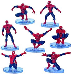 Ultimate Spider Man Birthday Cake Decorating Topper ,  Superhero Toy , 7 Figure Spiderman Set Birthday Party Cupcakes