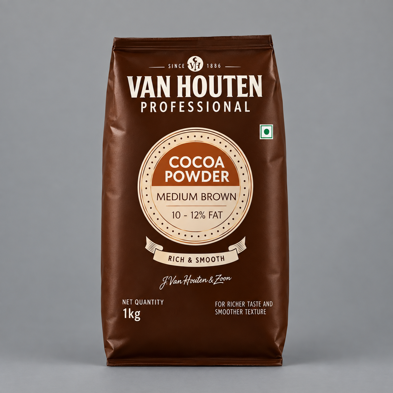 Van Houten Cocoa Powder || 1kg - Medium Brown || Original Dutch Processed - Unsweetened || 100% Cocoa Beans ||MRP 1195/-RS PER KG