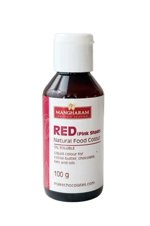 Natural Pinkish Red Oil Soluble Food Colour for Chocolate, Cocoa Butter & Baking | 100g