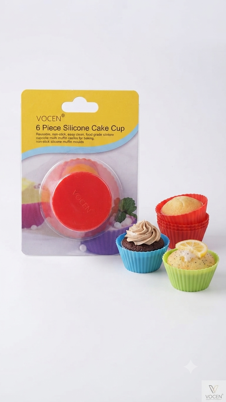 6 Piece Silicone Cake Cups